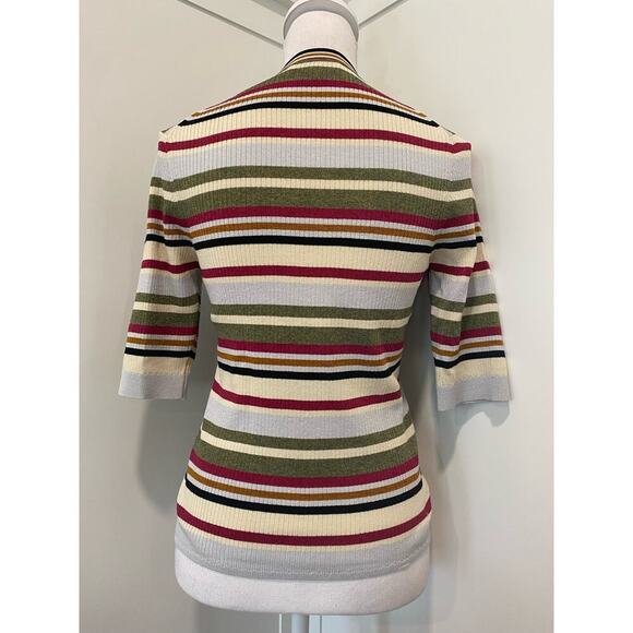 Veronica Beard Kavya Striped Sweater in Multi - Picture 9 of 10
